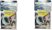 2 Packs Dragon Shield Inner Sleeve Clear Standard Size 100 ct Card Sleeves Individual Pack