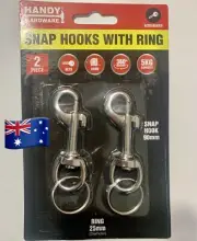 2pc Swivel Eye Hook Snap Dog Chain Clip Hiking Key holder Ring Keychain