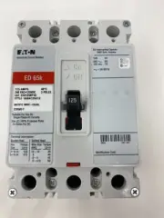 Eaton Cutler-Hammer ED3125BP10 Molded Case Circuit Breaker 125A 240V 3-P 3-PH