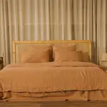 Iced Coffee Linen Flat Sheet - 100% French Flax Linen, King / Iced Coffee