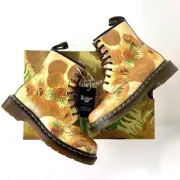 NIB Dr Martens Van Gogh 1460 Sunflower Boots Women’s 5 Shoes