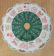 Embroidered "Farmhouse" Christmas Tree Skirt