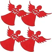 4pcs Christmas Angel Cutlery Bag Angel Decor Bins Decorations Christmas Wreath Christmas Lights Christmas Balls Christmas Silverware Holder Christmas Bags Holiday Cloth Red