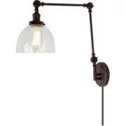 JVI Designs 1257-08-S5 Soho Swing Arm or Wall Lamp Oil Rubbed Bronze