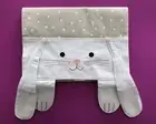Celebrate Easter Together $35 Beige/White 72x13-Inch Bunny Table Runner NWT