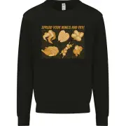 Spread Your Wings & Fry Funny Chicken BBQ Kids Sweatshirt Jumper