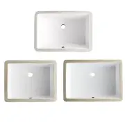 20" / 21" / 22" Rectangular Undermount Bathroom Vanity Sink Bowl Overflow 4