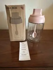 Glass Spice Jars Seasonning Condiment Jar With Lids Spoon, label Kitchen Bottle