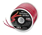 100 ft. 18 Gauge Stranded Flexible Dual Conductor Bonded Zip Cord Wire, Oxyge...