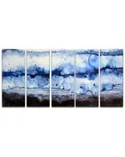 Ready2HangArt Glacier 5pc Wrapped Canvas Wall Art by Norman Wyatt