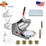 Compact Stainless Steel Snow Cone Machine - 2000 r/min Ice Shaver with Extras