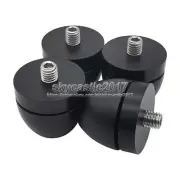 4x Speaker Spike Pad Isolation Stand Foot Feet Adjustable Shockproof Nail #Black
