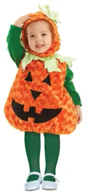 Pumpkin Infant Costume Plush Swirl Orange Fur Body Underwraps Toddler