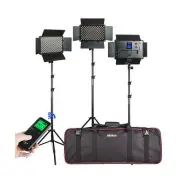 3 Pack VILTROX Bi-Color 45W/4700LM Dimmable Studio Video Light kit with 75 in...