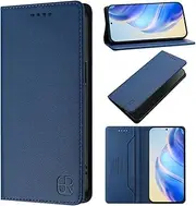 HYAUUcase for Google Pixel 6A Wallet Case with RFID Blocking Credit Card Holder, PU Leather Folio Flip Kickstand Protective Shockproof Cover Women Men,Dark Blue