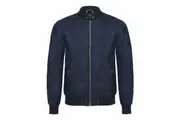 B&C Denim Mens Supremacy Denim Bomber Jacket (Deep Blue Denim) (XL)