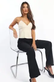 Beige Suede Cami Top Sleeveless Sweetheart Neckline - Size 16XL, Women's Cami