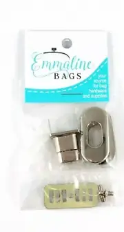 Small Turn lock - Nickel by Emmaline Bags