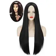Long Black Wigs for Women 27'' Long Straight Black Hair Wig Natural Cute Wigs for Daily Party Halloween with Wig Cap