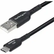 StarTech.com 3m (9.8ft) USB-A to USB-C Charging Cable, Charge & Sync, 3A, USB 2.0, TPE Jacket - Black USB Charging Cord - USB-A to USB-C Charging and