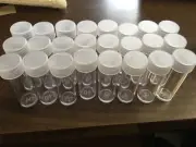 24 New Whitman Round Coin Tubes for Dimes (10 cent) Made in USA