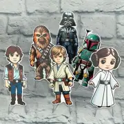 Star Wars Character Bookmarks | Set of 6 Contour-Cut Bookmarks |