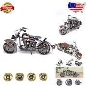 Collectible Scrap Metal Art Motorcycle Figurine - Ideal Vintage Home Accent