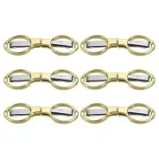 6 Pcs Folding Scissors Non-Rust Portable Mini Scissors Travel Small Shear Gold