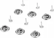 TEHAUX 50pcs Clutch Pin Backs Badge Pin Backs Blank with Clutch Back Lapel Pin Clutch Backs Replacement Blank Pin Butterfly Tie Tack Pin Backers Name Tag Cap Brooch