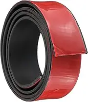 sourcing map Adhesive Rubber Strips, 35mm(W) x3mm(T) x3m(L) Solid Neoprene Rubber Sheet Rolls with Adhesive Backing for DIY Gaskets Seals Pads Crafts