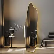EliteMirror Full Length LED Mirror with 3-Colour Lighting, 20-100% Brightness Control, Modern Design for Living Room, Bedroom, Bathroom, Wall Mounted or Stand