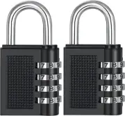 Combination Padlock - 4 Digit Combination Lock for Gym, Sports, School, Emplo...