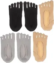 [GLSTOY] Fashion Trendy Toe Separated Socks Women Low Cut Socks Invisible Toe for Women