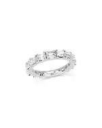 Bloomingdale's Fine Collection Diamond Emerald Cut Eternity Diamond Band in 14K White Gold, 3.0 tcw
