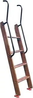 Vintage Bunk Bed Ladder Only, Universal Motorhome 4/5 Twin Step Ladders with Hardware Kit, Heavy Duty Loft Bed Frame for Kids Bedroom (Size : 4-Step 125cm) (4)
