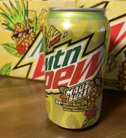 Mountain Dew Mtn Dew Maui Burst 12oz Dew Can PINEAPPLE FULL Discontinued Flavor