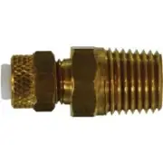 Poly-Flo 20277 Adapter, 3/8 in Tube OD x 1/4 in MNPTF, Brass (2 Pack)