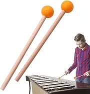 Drum Mallets Rubber, Wood Mallet Stick, Drum Mallets Drumsticks for Percussion Such As Tongue Drum, Xylophone, Glockenspiel,