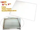 10 Artist 5" x 7" Canvas Blank Canvas Drawing Painting Bulk Lots 12.5 x 17.5cm