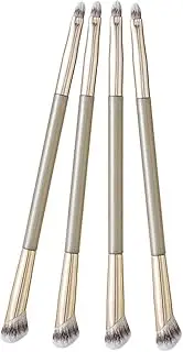 VICASKY 4pcs Dual Ended Makeup Brushes Soft Bristles for Face Contouring Highlighting Detailing Versatile Applicators for Powder Makeup for Beginners Professionals