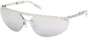 [GCDS] GD0051 16C Shiny Palladium 71/13/130 Unisex Sunglasses, 16c Shiny Palladium, 71/13/130