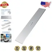 Rectangular Stainless Steel Fire Pit Cover - 51 x 9 Inch with Easy Carry Handle