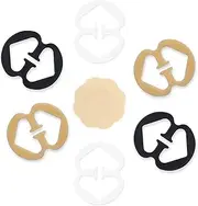 [Fasionato] 6pcs Bra Strap Clips Non-Slip Holders Comes With a Pair of Nipple Covers