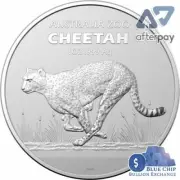 2021 $1 Australia Zoo Cheetah 1oz .999 Silver Bullion Coin in Capsule