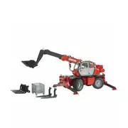 Bruder Licensed 1:16 Scale Manitou Telescopic Forklift MRT 2150 With Accessories Red
