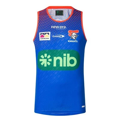 NRL 2025 Training Singlet - Newcastle Knights - Royal/Red - Adult