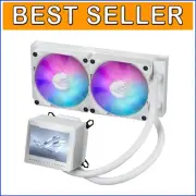 All-in-One Liquid CPU Cooler with 2X ARGB Fans & Monitoring LCD Display