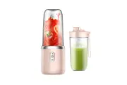 Electric Mini Juice Maker Portable 400ml Blender Smoothie Juicer Machine-Pink