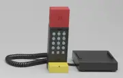 NEW! SEALED! Rare 80s Enorme Phone Ettore Sottsass Memphis Design!