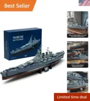 North Battleship, Military Building Set for Adults, Collectible Army Model to...